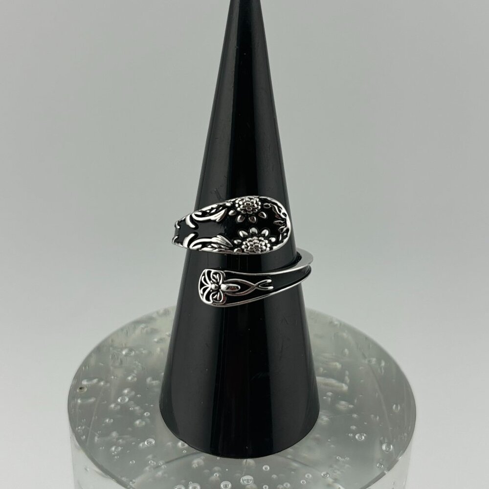 925 Silver Sunflower/Butterfly Spoon Style Ring